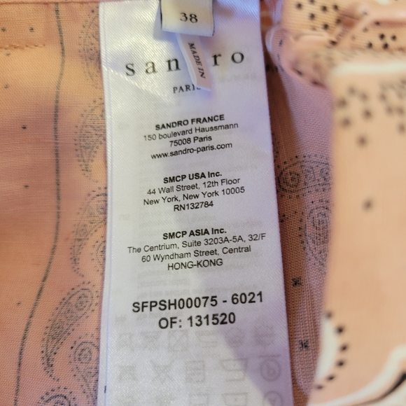 Sandro Paris Pleated bandana print short - Picture 9 of 12